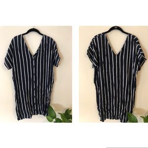 Madewell navy striped short dress